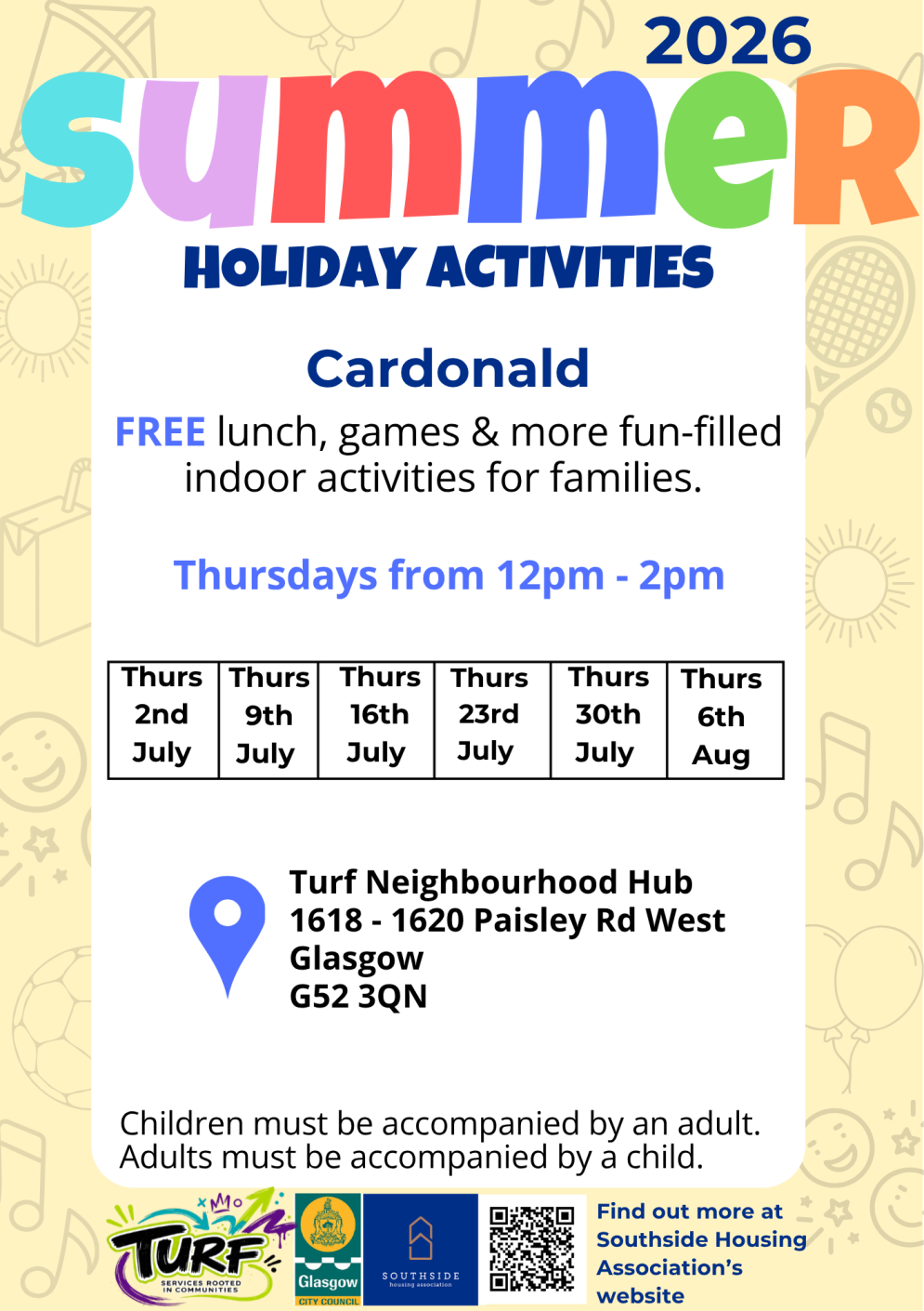 Summer 26 Cardonald Turf Holiday Programme flyer (2)